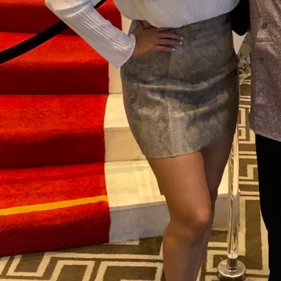 Zara Faux Snake Print Skirt M - Picture 5 of 5